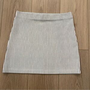 Forever 21 Black and White Striped Mini Skirt